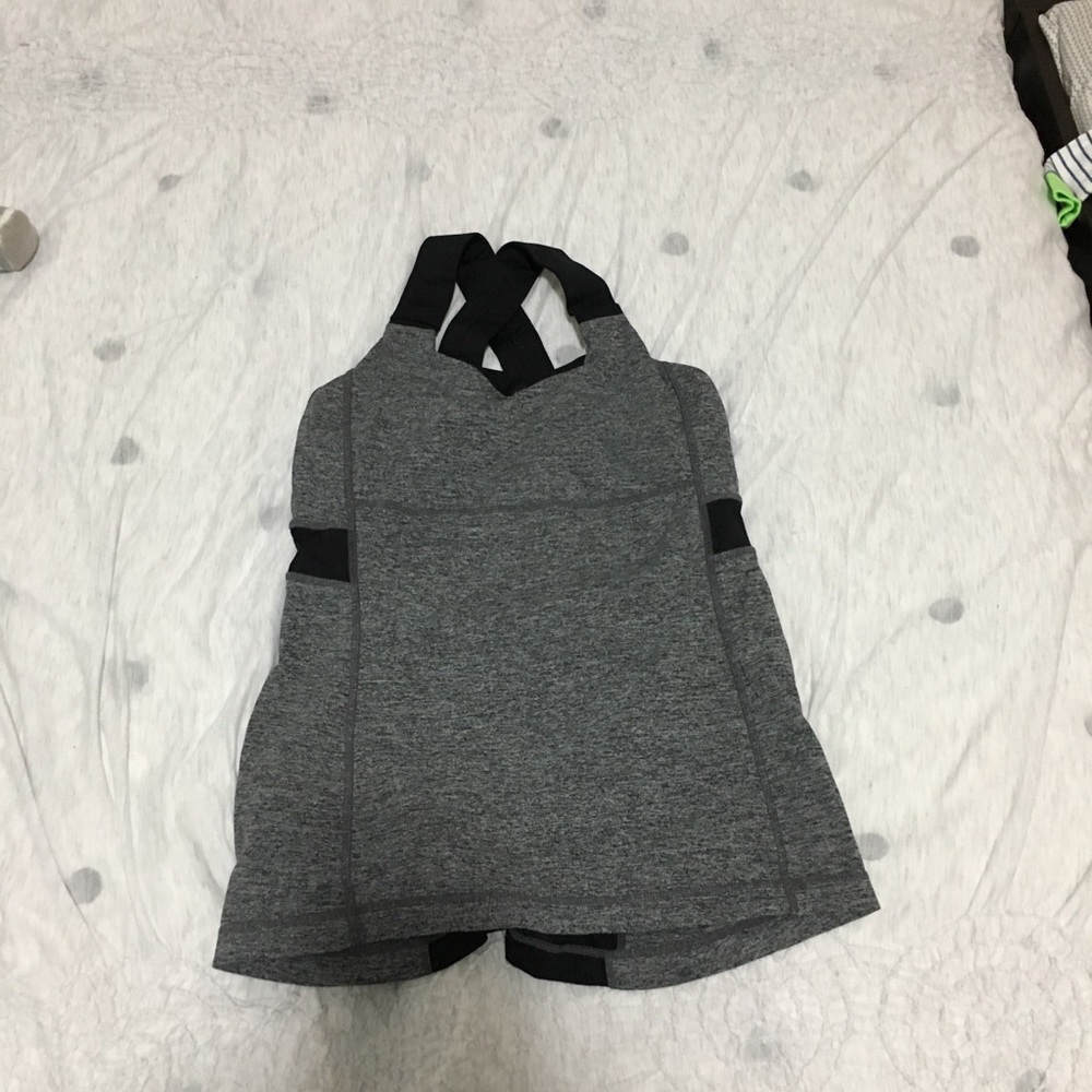 Gray and black  lulu lemon tank size  4